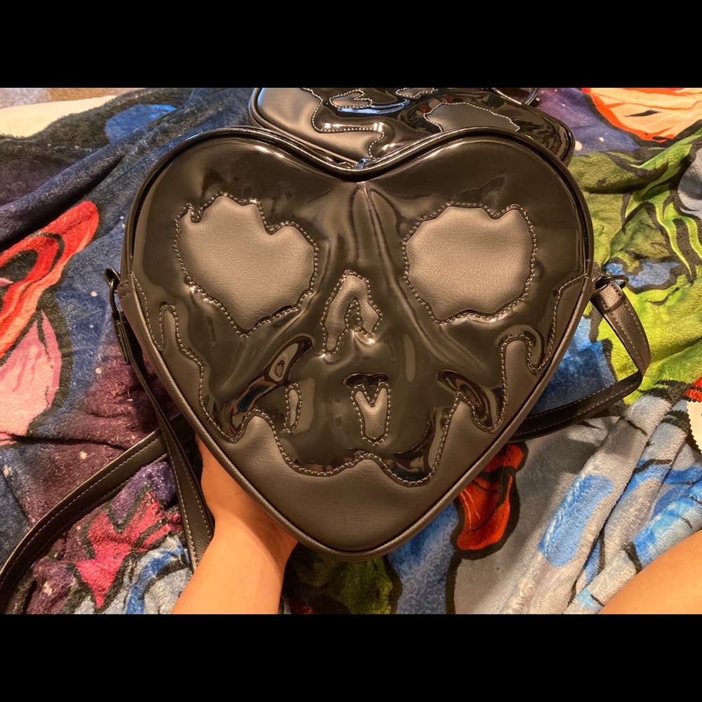 Love Pain and Stitches Black Heart RESERVED